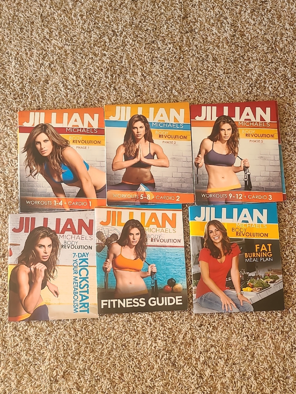 Jillian Michaels Body Revolution Fitness DVD's SET & Guides